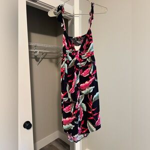 Black/floral Swim Cover Up